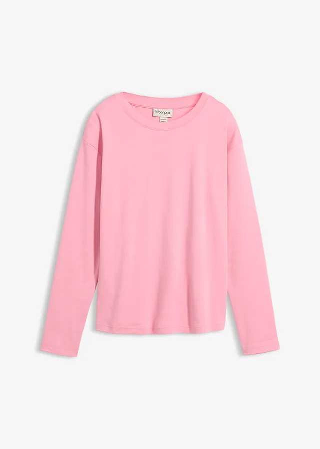 T-shirt manches longues 100% coton épais • orchidée fumé • Boutique bonprix