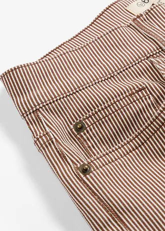 Nohavice Ballon-Fit s pásikmi • gaštanovo hnedá-biela vlna pásikovaná • obchod bonprix