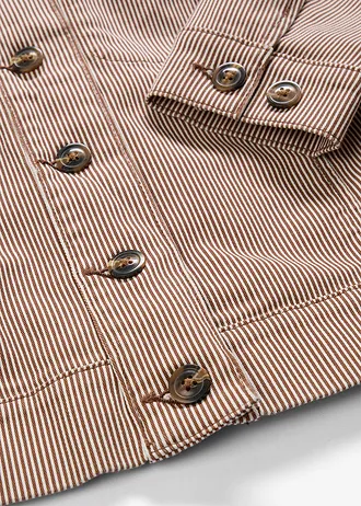 Bunda na přechodné období • kaštanově hnědá s proužky • bonprix obchod