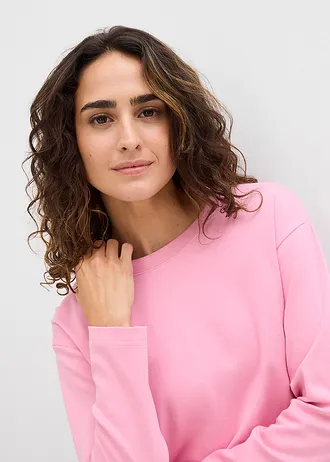 Tričko s dlhým rukávom z čistej ťažkej bio bavlny • dymová orchidea • obchod bonprix