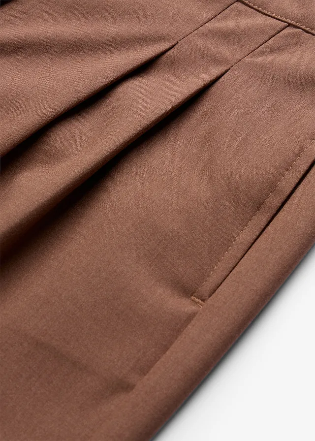 Pantalon à pinces et taille élastiquée • marron • product-page.page-title-suffix