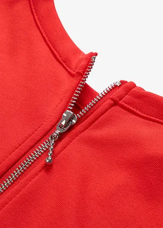 Sukienka midi z wygodnego materiału Punto di Roma • truskawkowy • sklep bonprix