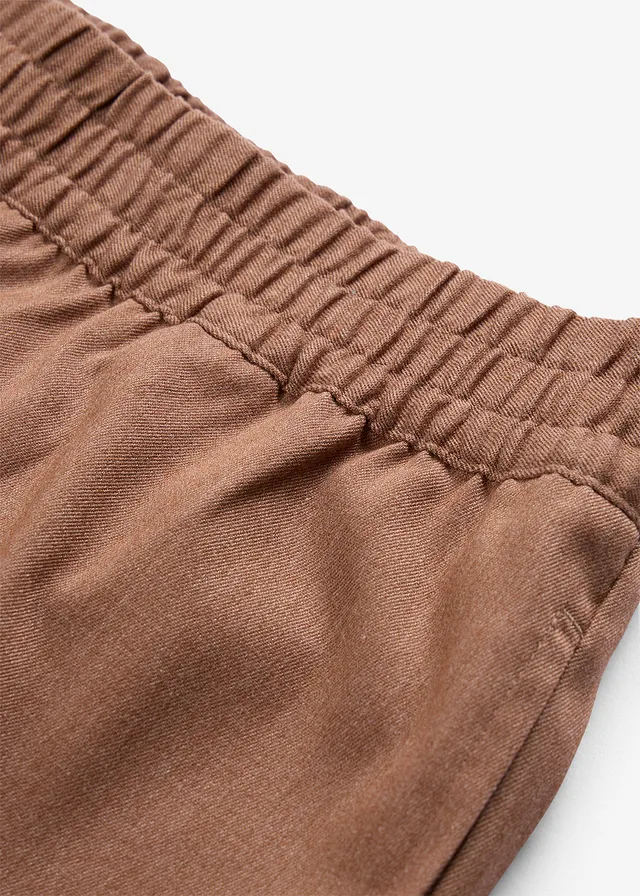 Pantalon palazzo à taille élastiquée • marron chiné • product-page.page-title-suffix