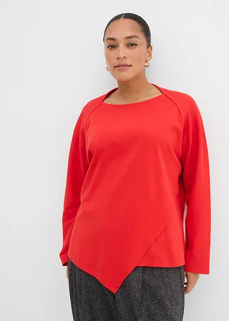 Longsleeve van puur biologisch katoen, Kleur: aardbeirood