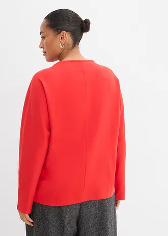 Longsleeve van puur biologisch katoen, Kleur: aardbeirood