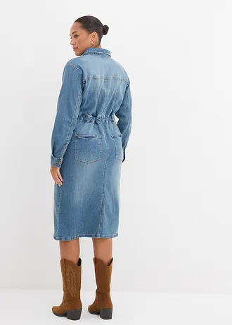 Spijkerjurk met biologisch katoen, Kleur: middelblauw denim used