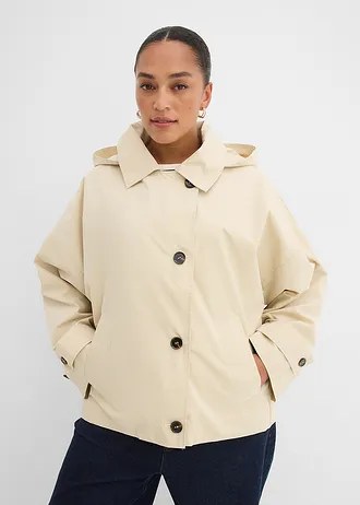 Oversized tussenjas, Kleur: lichtsand