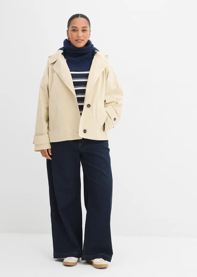 Oversized tussenjas, Kleur: lichtsand