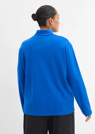 Colshirt van biologisch katoen, Kleur: arctisch blauw