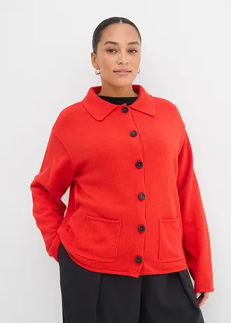 Vest in een viscosemix, Kleur: aardbeirood