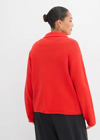 Vest in een viscosemix, Kleur: aardbeirood