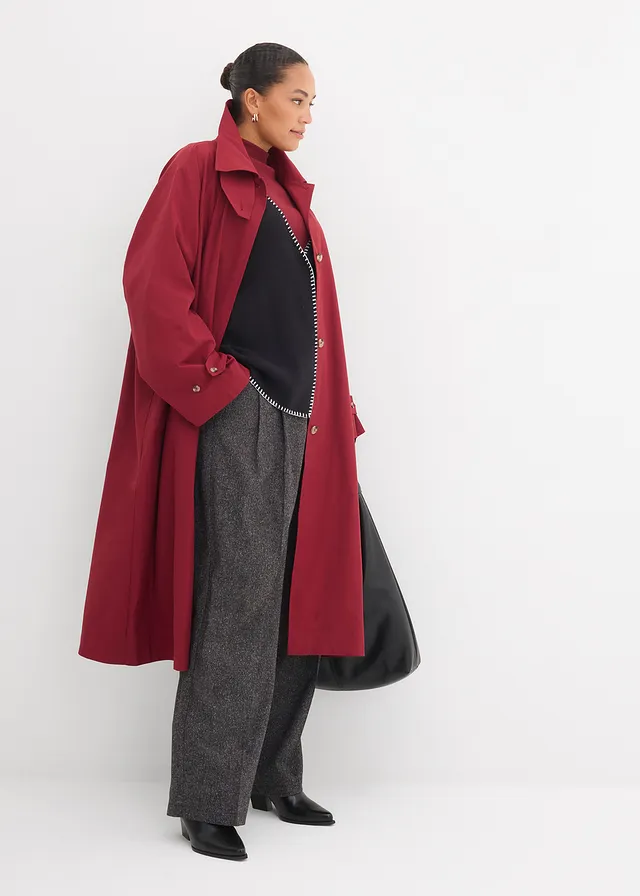 Trench à pattes, Couleur: rouge rubis