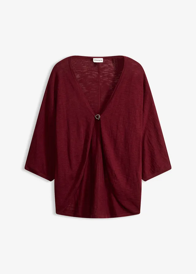 Fijn gebreid vest van puur katoen • robijnrood • bonprix online shop