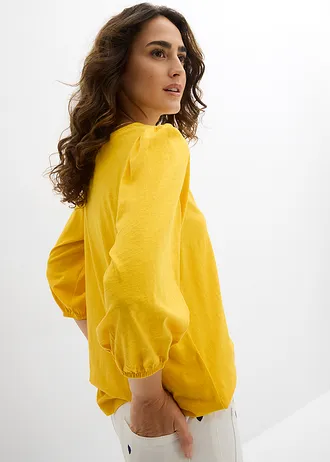 T-shirt 100% coton • jaune safran • Boutique bonprix