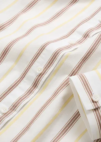 Chemisier 100% coton • jaune clair rayé • Boutique bonprix