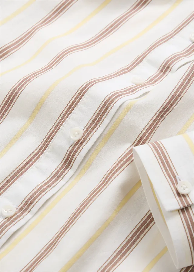 Chemisier 100% coton • jaune clair rayé • product-page.page-title-suffix
