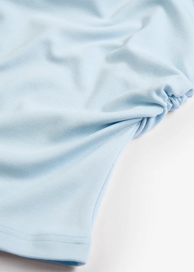 T-shirt manches longues en Punto di Roma confortable • bleu poudré • product-page.page-title-suffix
