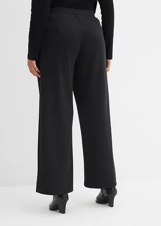 Comfortabele broek van soepele sweat, Kleur: zwart