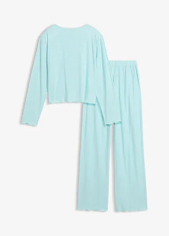 Pyjama met katoen en hartjespatroon • aquapastel • bonprix online shop