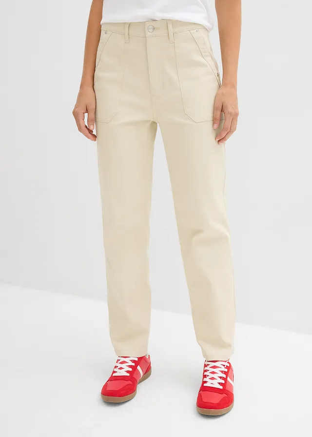 Cropped twill broek • lichtsand • product-page.page-title-suffix