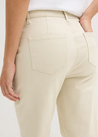 Pantalon en twill raccourci • sable clair • Boutique bonprix