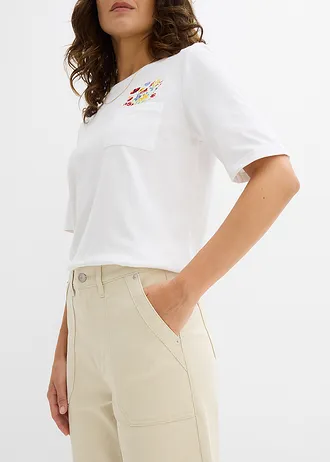 Cropped twill broek • lichtsand • bonprix online shop