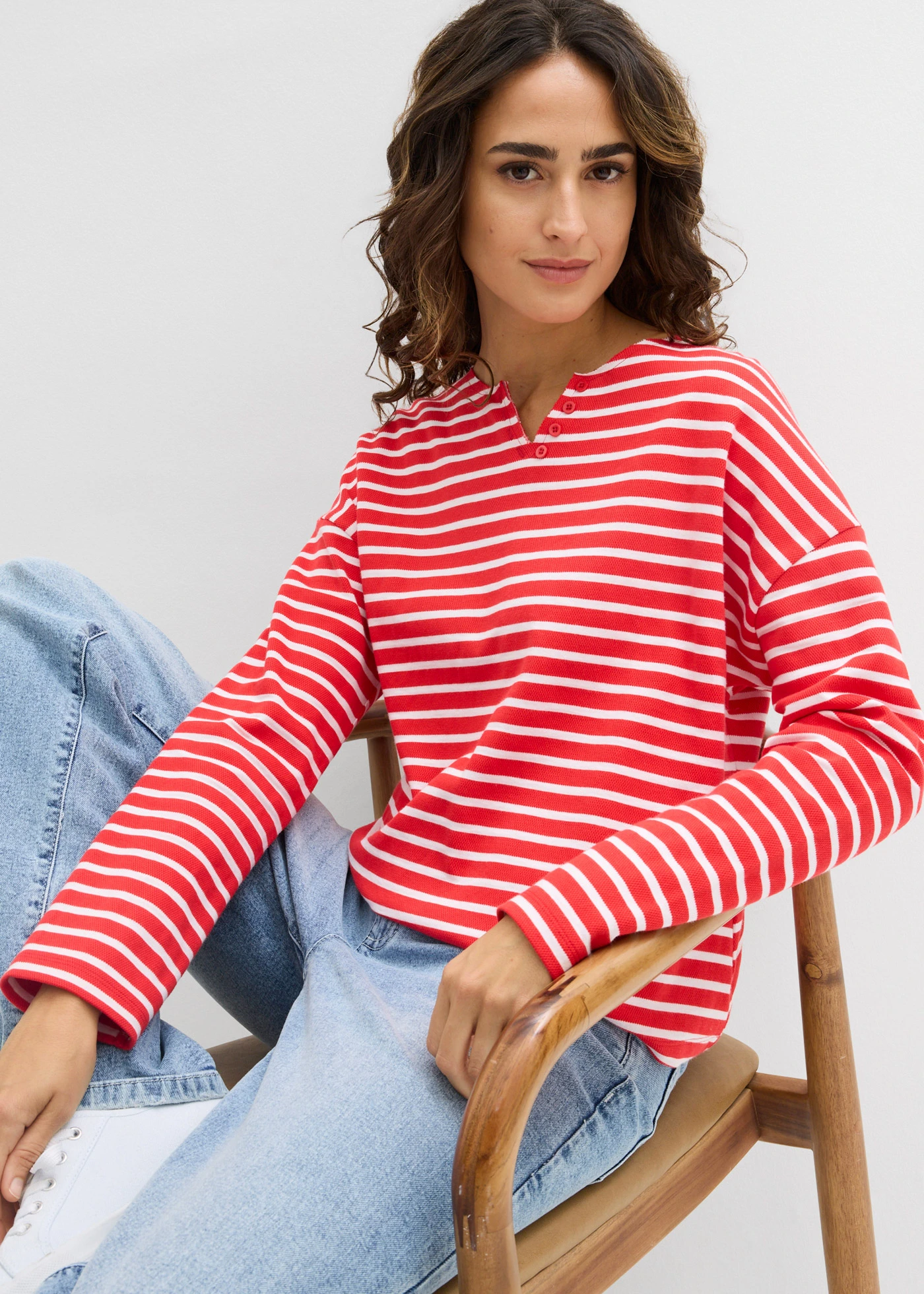 Sweat-shirt • fraise-blanc • Boutique bonprix