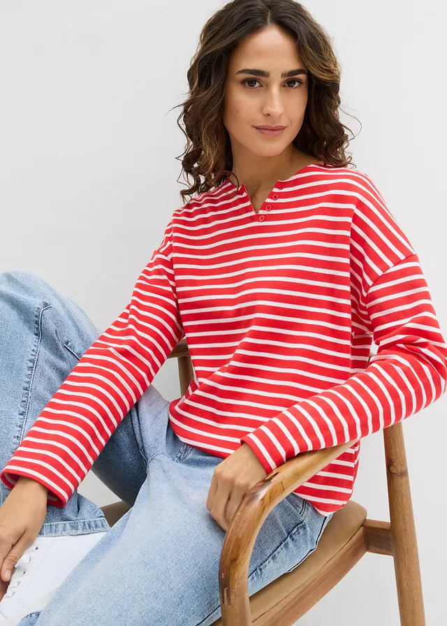 Sweater • aardbeirood-wit gestreept • product-page.page-title-suffix