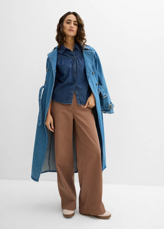 Pantaloni din twill • maro castaniu • magazin bonprix