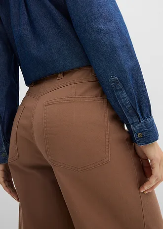 Pantaloni din twill • maro castaniu • magazin bonprix