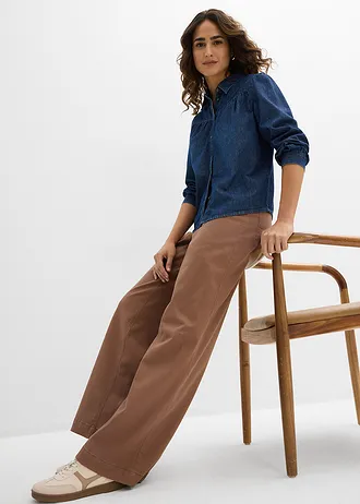 Pantaloni din twill • maro castaniu • magazin bonprix