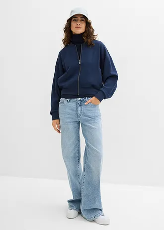 Scuba bomber van zachte viscosemix • donkerblauw • bonprix online shop