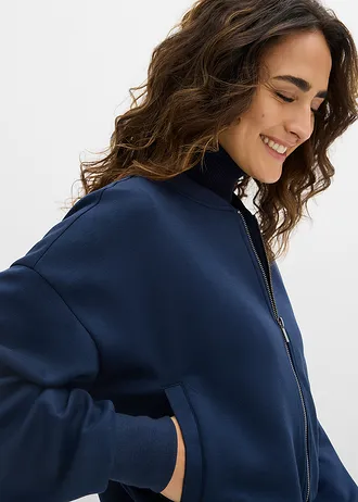 Blouson en molleton avec viscose • bleu foncé • Boutique bonprix