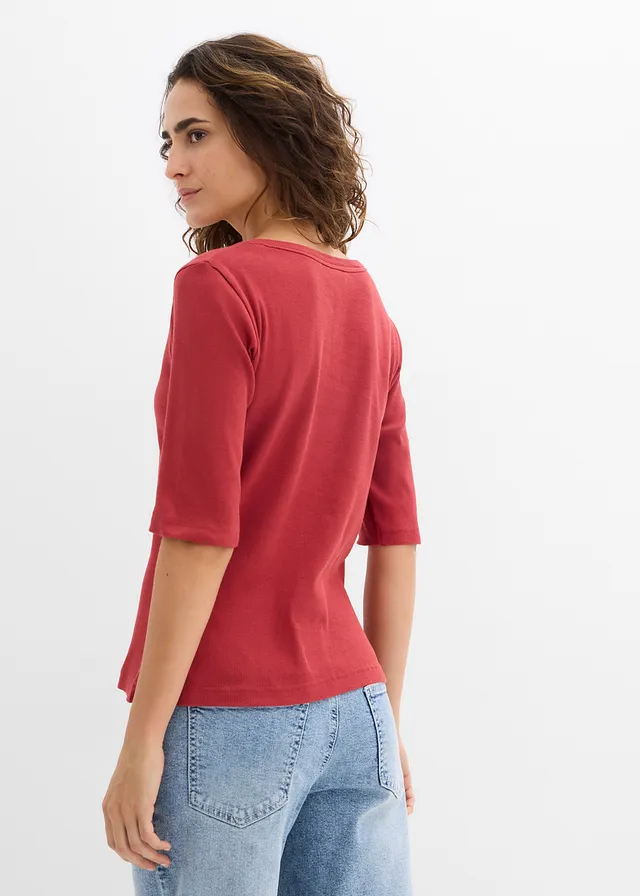 Lot de 2 t-shirts en coton côtelé • rouge cerise/bleu foncé • product-page.page-title-suffix