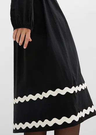 Rochie din jerse • negru/ecru • magazin bonprix