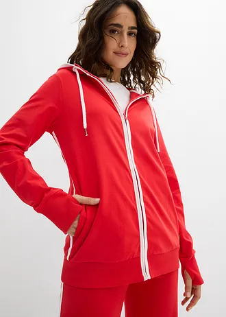 Dres sportowy bawełniany ze stretchem (komplet 2 cz.) • truskawkowy • sklep bonprix