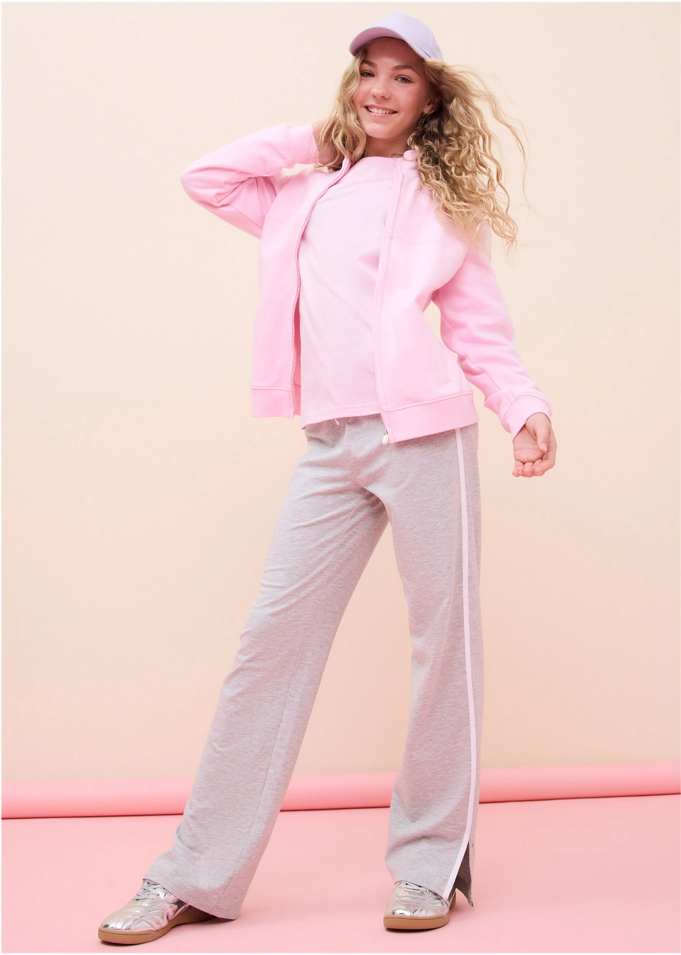 Longsleeve van puur biologisch katoen ( set van 5) • lichtrietgroen+poederblauw+kristalroze+mat blauw+lichtgrijs gemêleerd • bonprix online shop