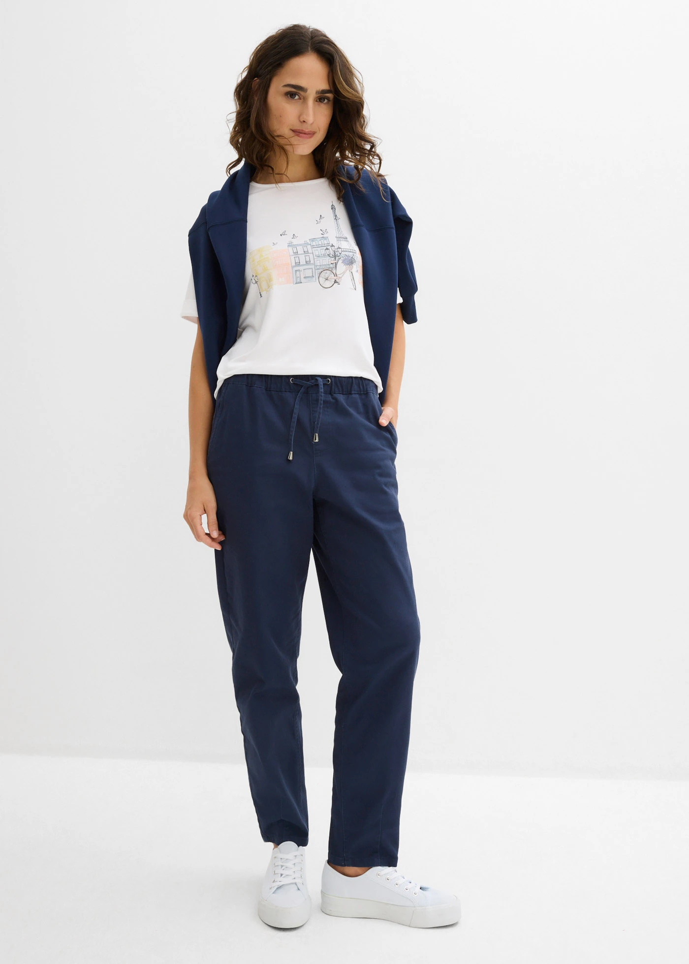Pantalon en twill • bleu foncé • Boutique bonprix