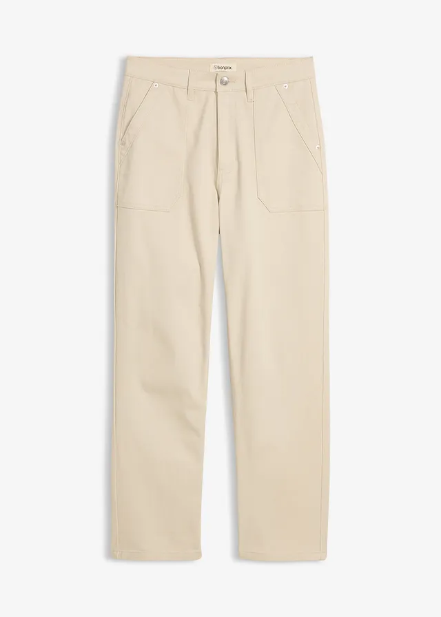Cropped twill broek