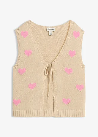 Gebreid vest van een katoenmix