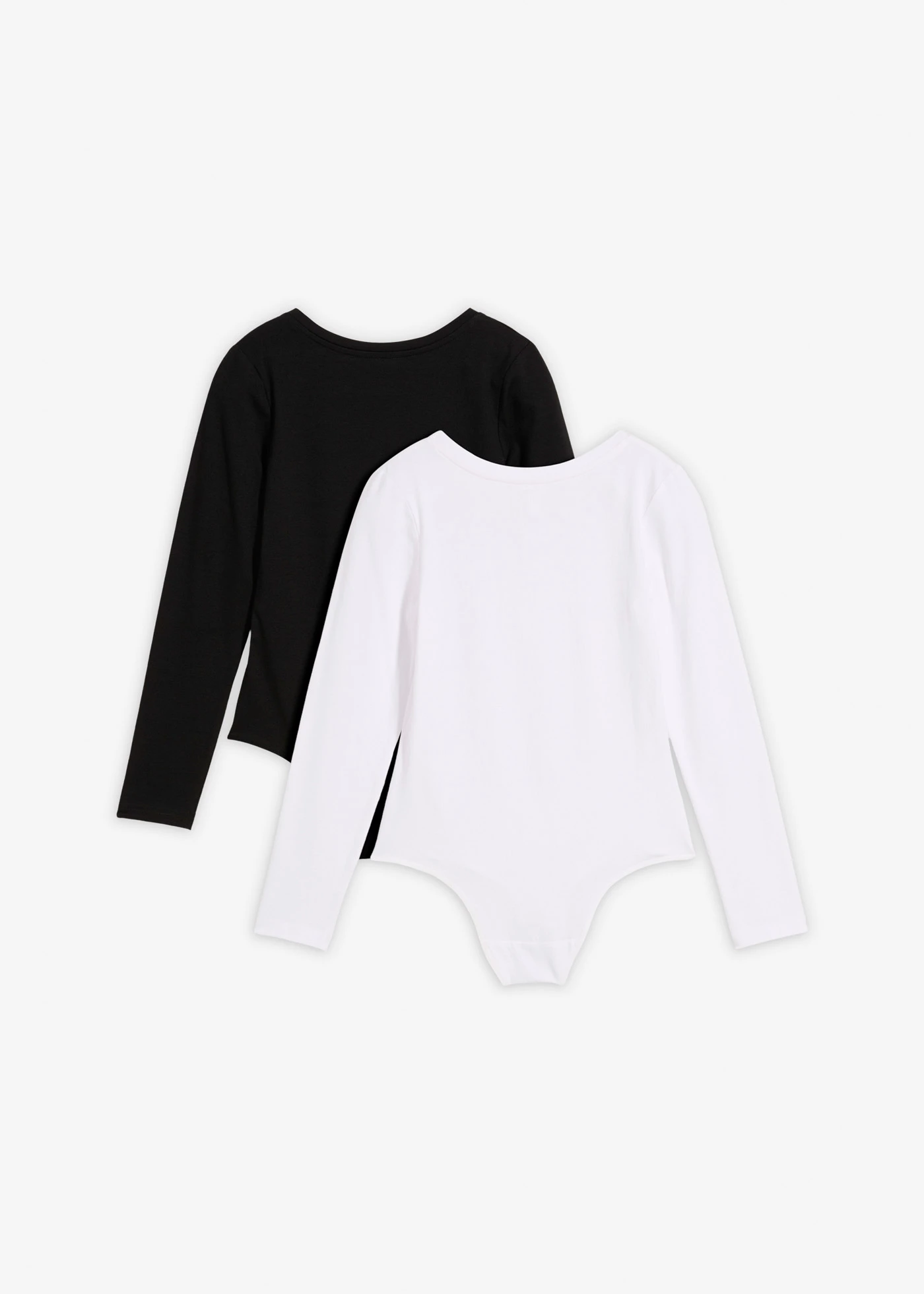Body s mäkkou bavlnou (2 ks) • biela/čierna • obchod bonprix