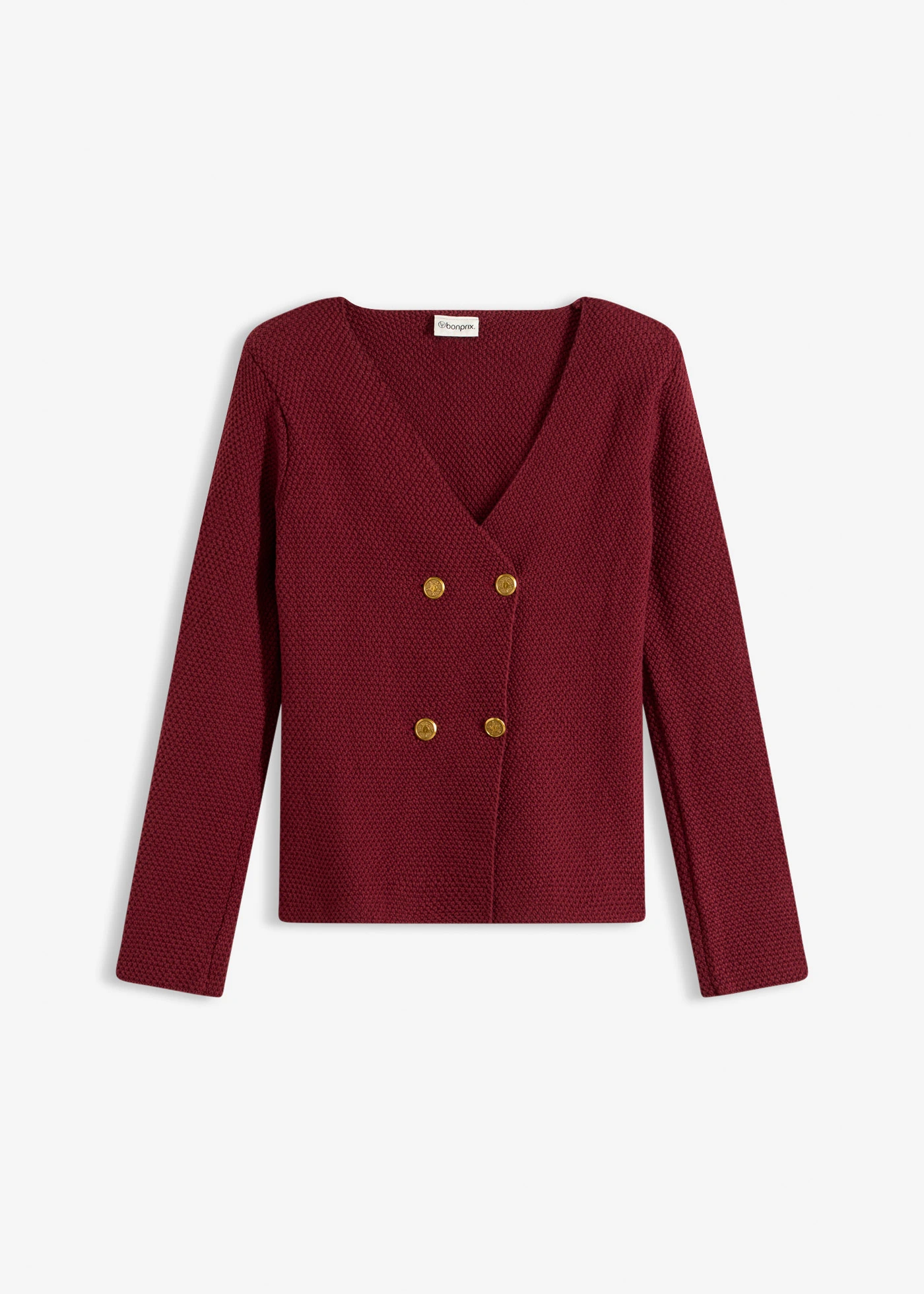 Pletený blejzer • rubínovo červená • obchod bonprix