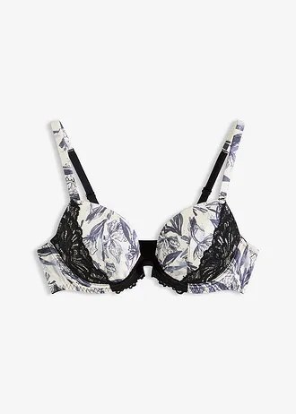 Soutien-gorge à coques en satin imprimé