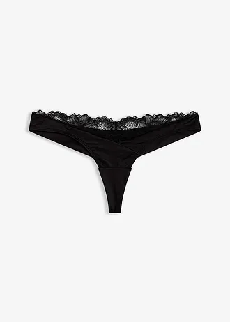 Chilot string cu partea de spate fără cusătură • negru • magazin bonprix