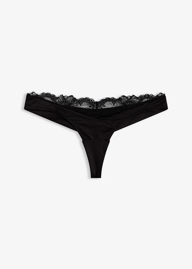 String met naadloze achterkant • zwart • bonprix online shop