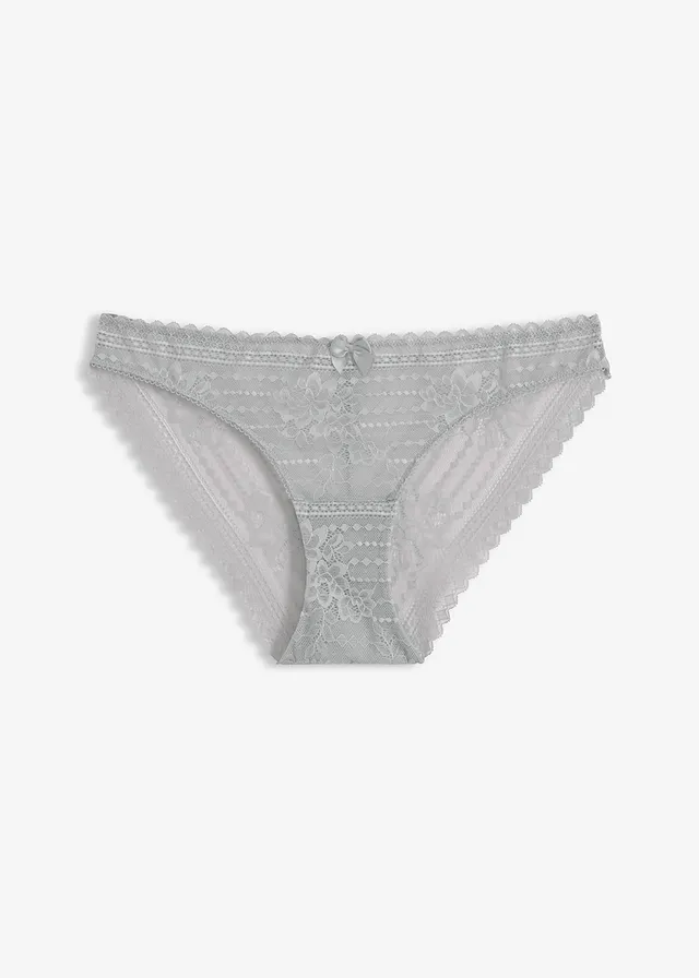 Slip en dentelle, Couleur: gris argenté