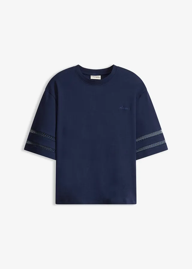 Shirt van puur biologisch katoen • donkerblauw • bonprix online shop