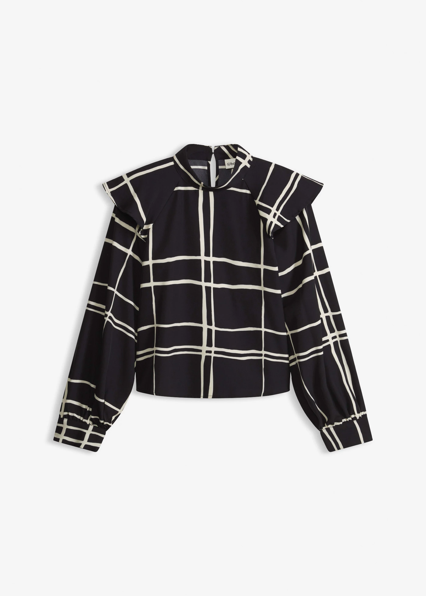 Blouse • zwart-crème geruit • bonprix online shop