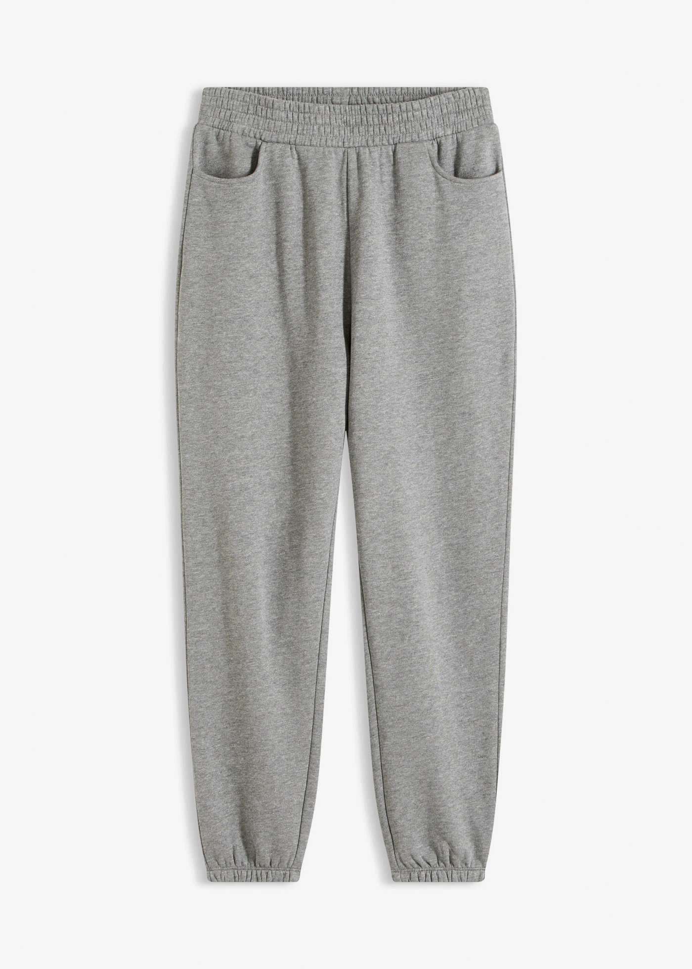 Pantaloni casual integral din bumbac organic • gri melanj melanj • magazin bonprix