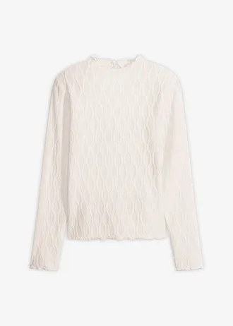 Gestructureerde longsleeve